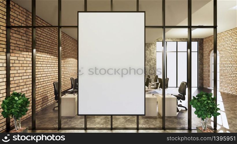 News studio white room design Backdrop for TV shows.3D rendering