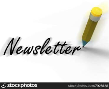 Newsletter with Pencil Displaying Written News and Information