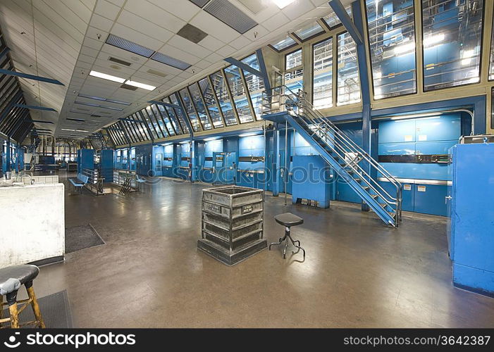 Newspaper factory interior