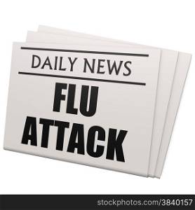 Newspaper flu attack
