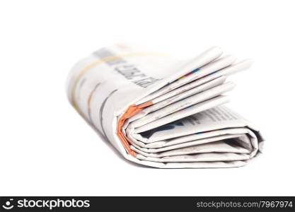 newspaper isolated on white background