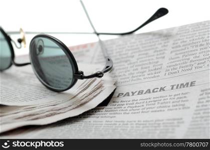 Newspaper title abotu payback time