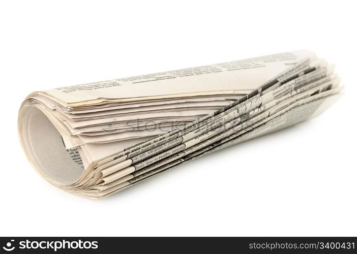 newspapers isolated on a white background