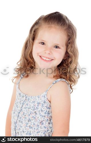 Nice baby crying isolated on a white background