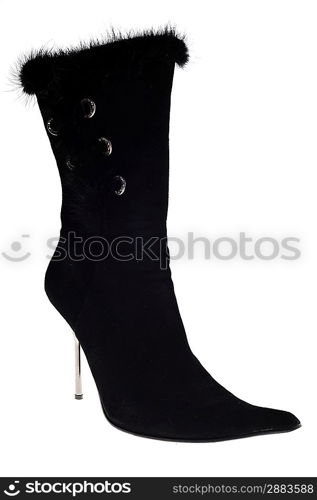 nice black woman shoe on white background