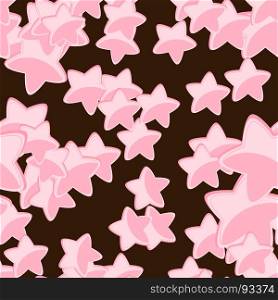 Nice cartoon star pattern with different stars icons on dark background. Nice cartoon star pattern with different stars icons on dark background. Original pattern for textile, web etc.