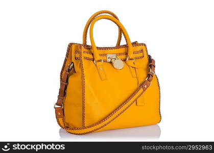 Nice elegant woman bag isolated on the white