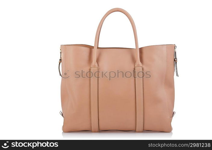 Nice elegant woman bag isolated on the white