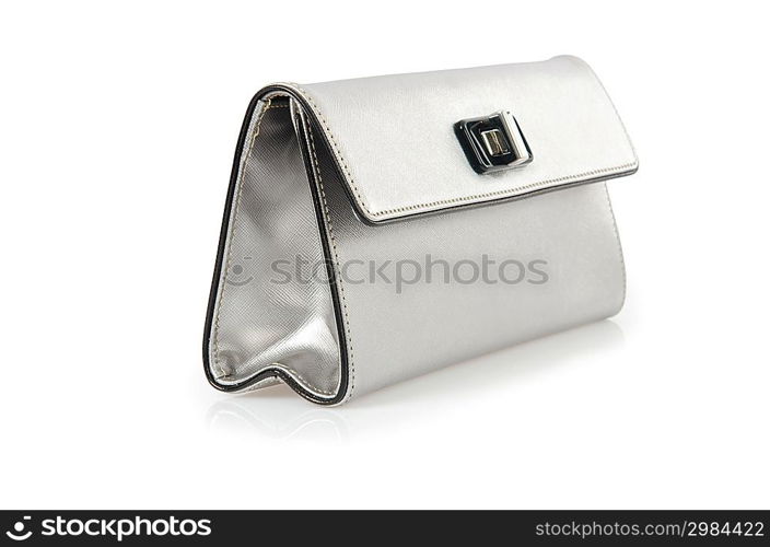 Nice elegant woman bag isolated on the white