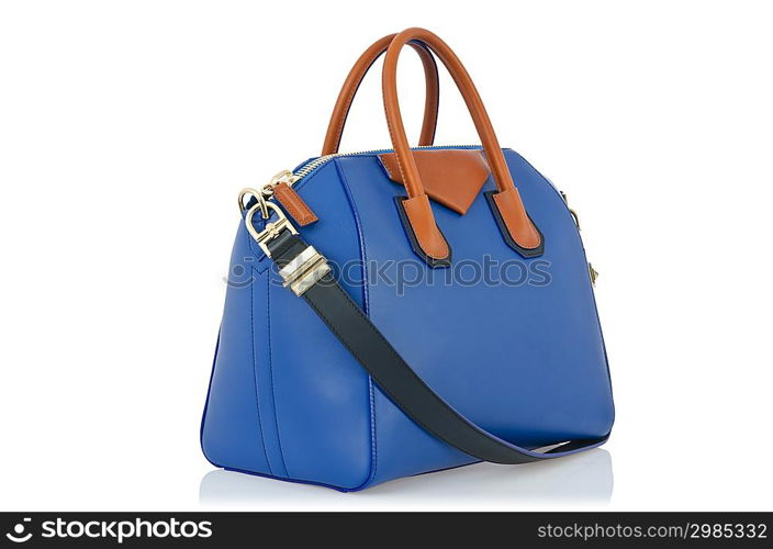 Nice elegant woman bag isolated on the white