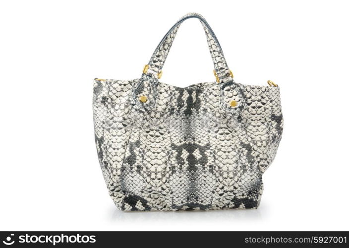 Nice elegant woman bag isolated on the white