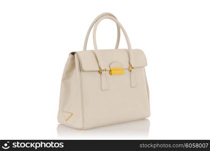 Nice elegant woman bag isolated on the white