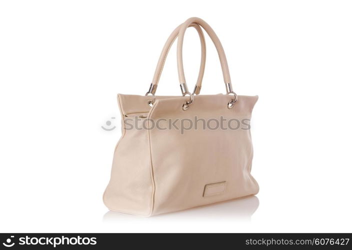 Nice elegant woman bag isolated on the white