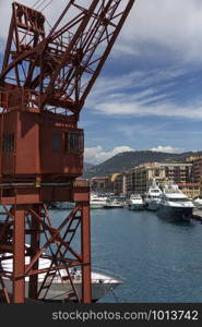 Nice. France. 06.11.12. The harbor in the port of Nice on the Cote d&rsquo;Azur on the French Riviera in the South of France.