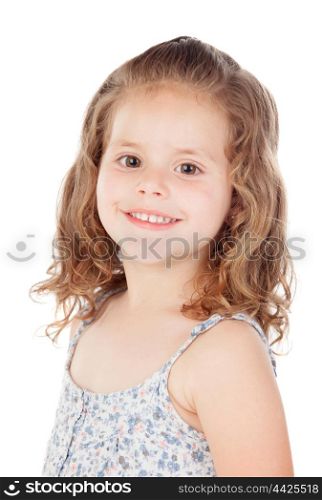 Nice girl happy isolated on a white background