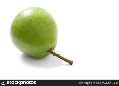 Nice green pear isolated on white