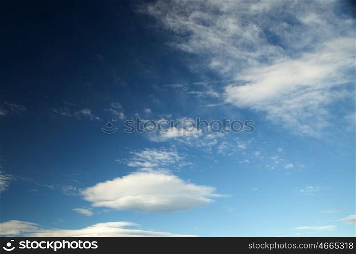 Nice horizontal clouds with a nice blue sky