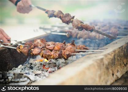 nice looking and tasty barbecue summer outdoor