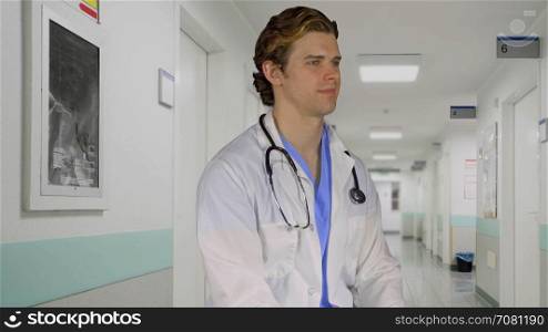 Nice male medical professional in a hospital