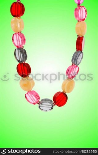 Nice necklace against gradient background