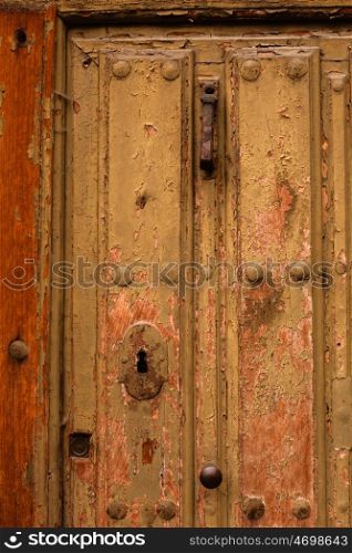 Nice old door with wrought iron decoration