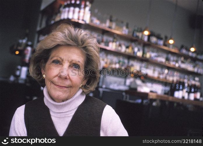 Nice Old Lady at a Bar