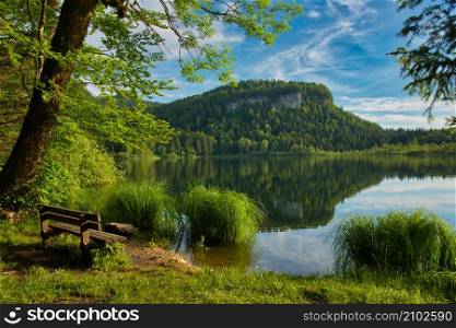 Nice place at the lake of Bonlieu in the French Jura