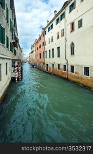 Nice summer venetian canal view (Venice, Italy)