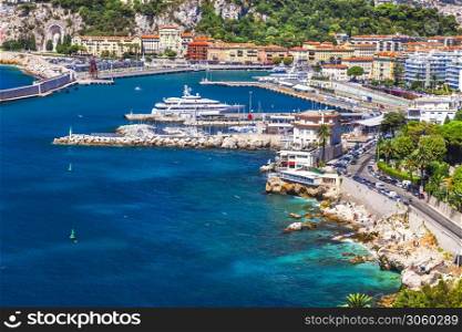 Nice town in french riviera. France travel and landmarks, popular tourist destination and famous resort