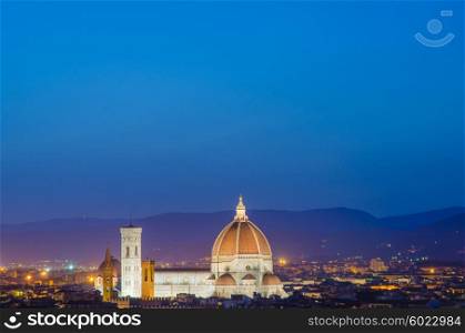 Nice view of florence during evening hours