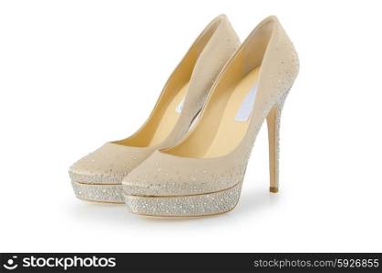Nice woman shoes isolated on white