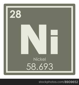 Nickel chemical element periodic table science symbol