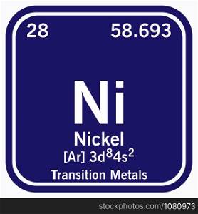 Nickel Periodic Table of the Elements Vector illustration eps 10.. Nickel Periodic Table of the Elements Vector illustration eps 10