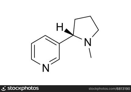 nicotine chemical formula science symbol elements reaction