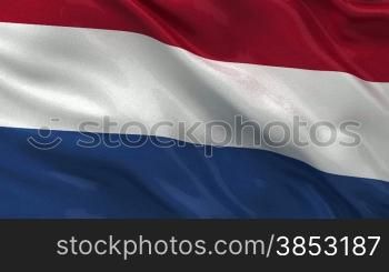 Niederlande Nationalflagge im Wind. Endlosschleife.