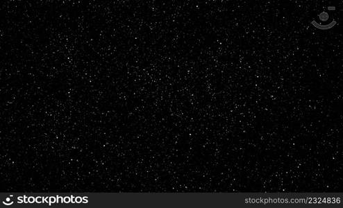 Night black starry sky horizontal background. 3d illustration of infinite universe. Night black starry sky horizontal background