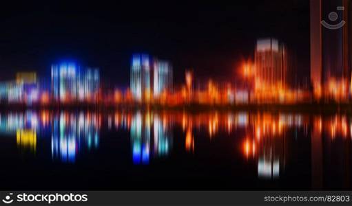 Night city abstraction. Red night city abstraction