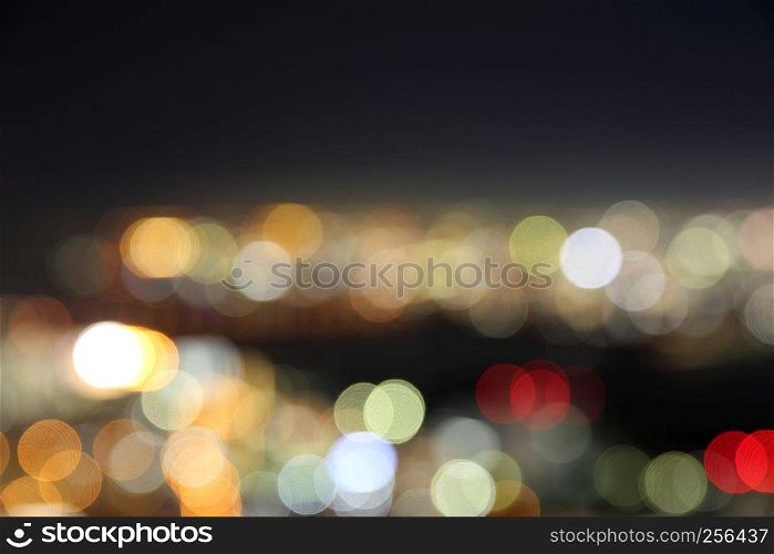 night city bokeh background