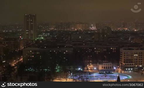 Night city highway time lapse.