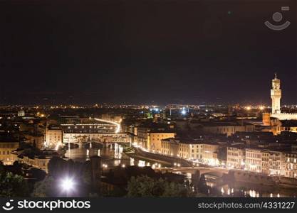 Night cityscape, Florence, Italy