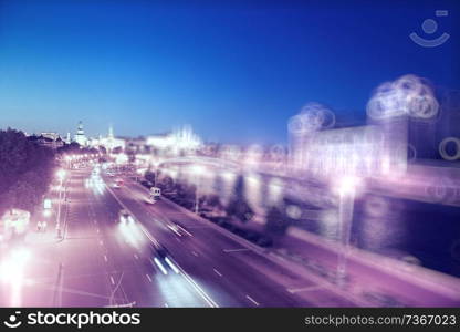 night cityscape Russia