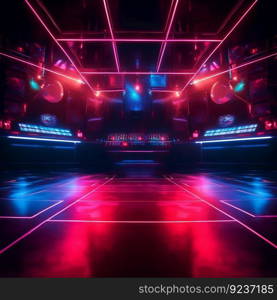 Night club music background. Illustration Generative AI
