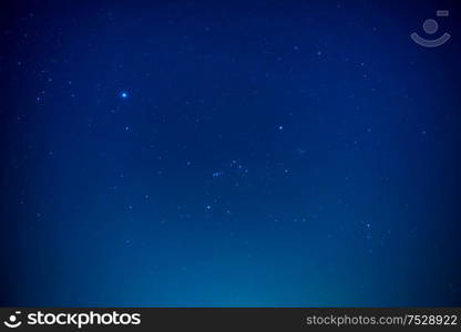 Night dark sky with bright stars as nature milky way space background