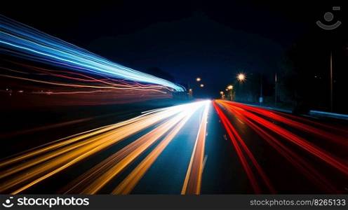 Night Drive, The Blurred Lights of Urban Transportation,