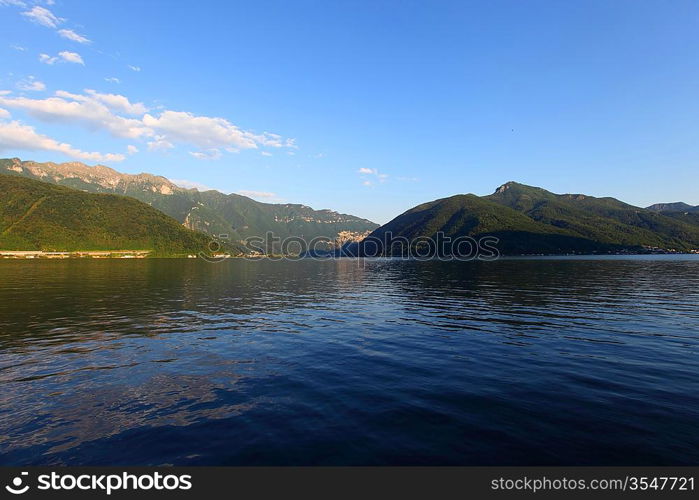 night lugano lake landscape