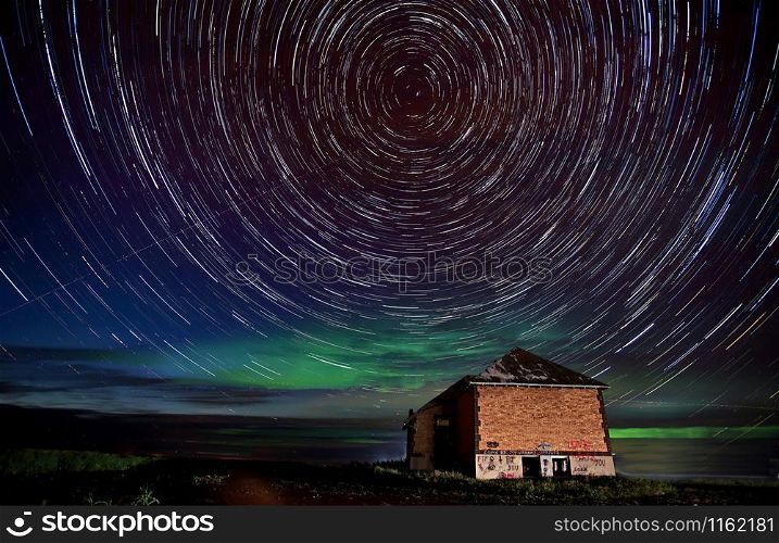 Night Photography Stars trails Canada Saskatchewan Moose Jaw