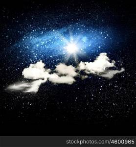 Night sky. Background image of night sky with bright stars