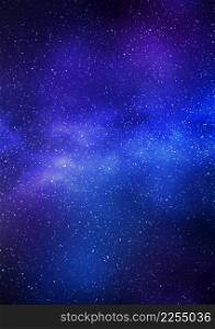 Night starry sky and bright blue galaxy, vertical background. 3d illustration of milky way and universe. Night starry sky and bright blue galaxy, vertical background