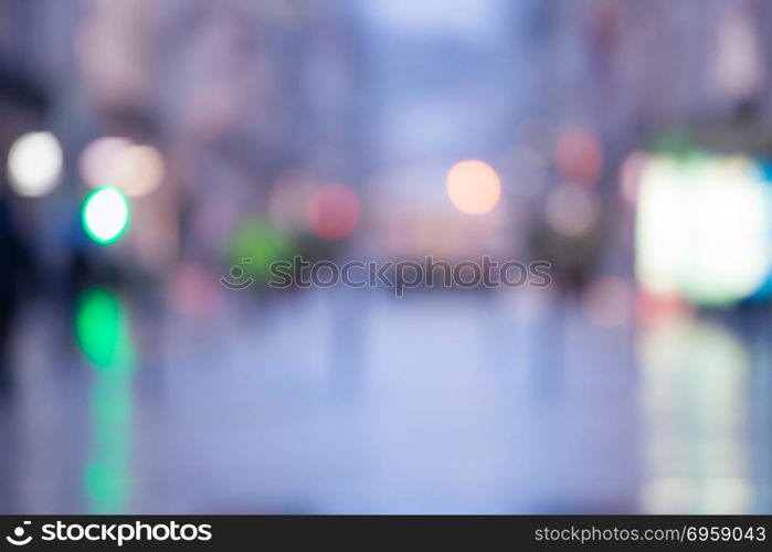 Night traffic lights of the big city