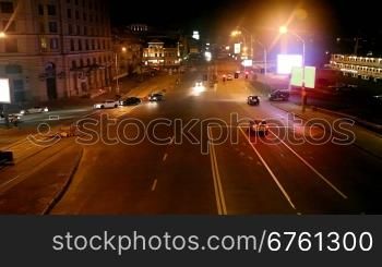 Night traffic on the street